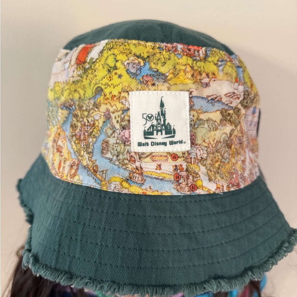 Disney Green Bucket Hat with Cartoon Design